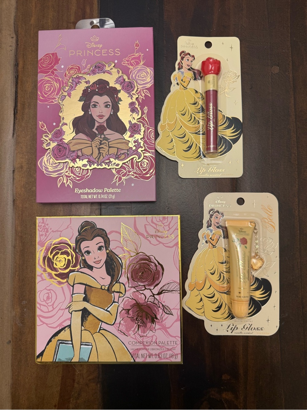 Disney Princess Belle Taste Beauty Eyeshadow Complexion Palette Lip Gloss Set